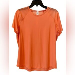 Lululemon Athletica Vibrant Orange Short Sleeve Tee